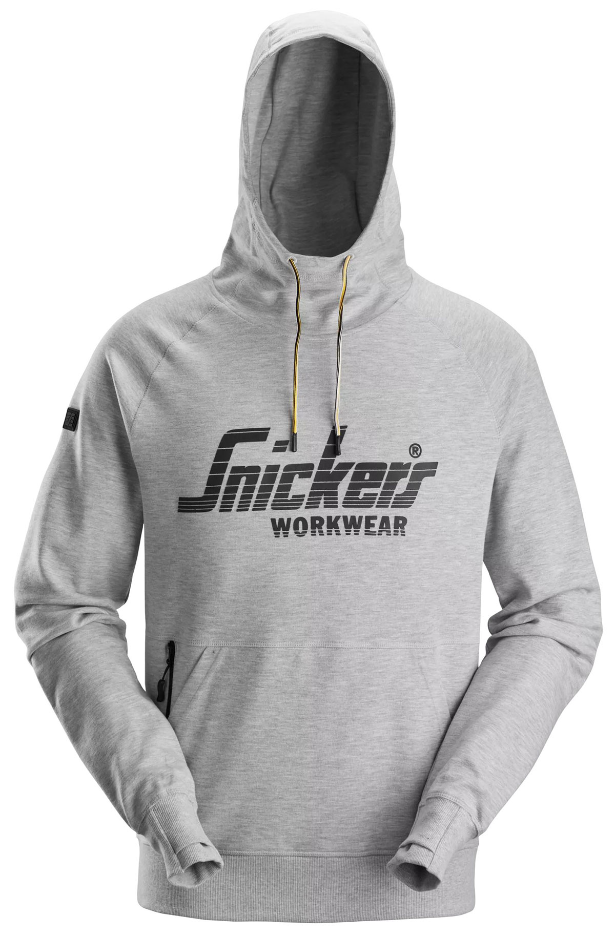 Snickers Hettegenser med logo Grey Melange 4