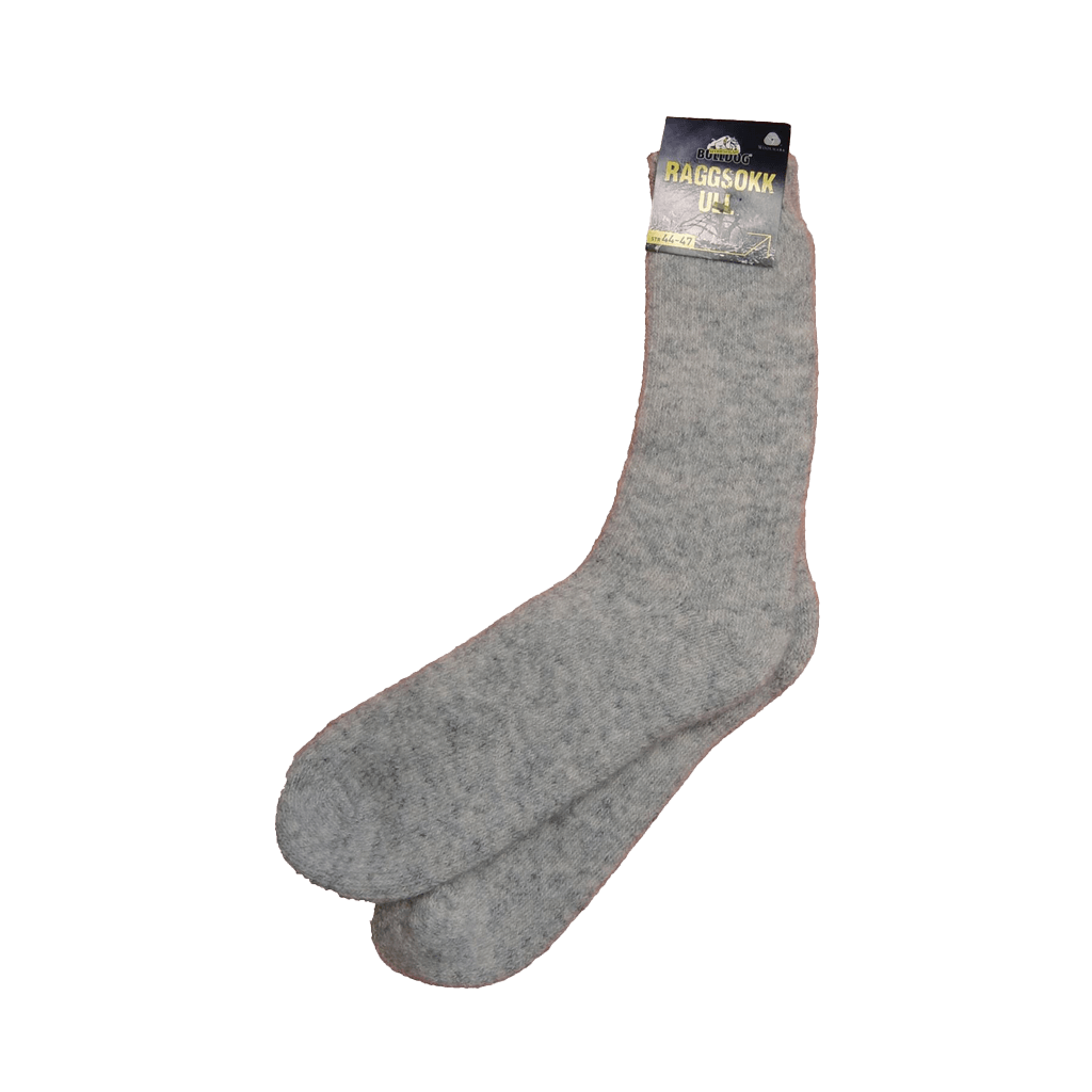 Grå raggsokk av ull