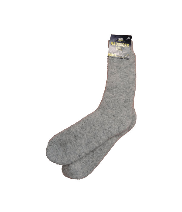 Grå raggsokk av ull
