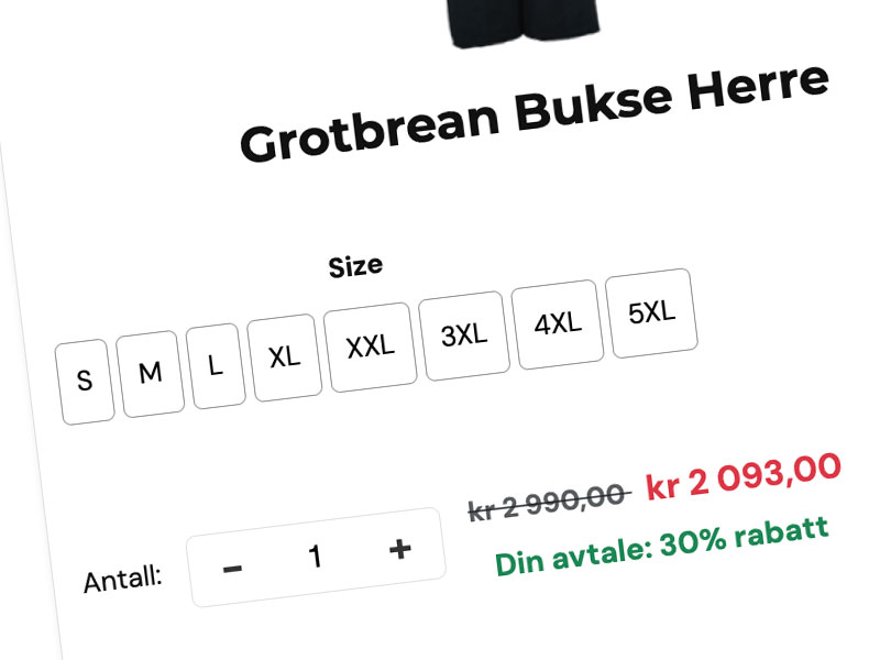 Bedriftens egen side